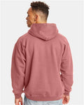 Hanes F170 Ultimate Cotton Hooded Sweatshirt - Mauve - model back