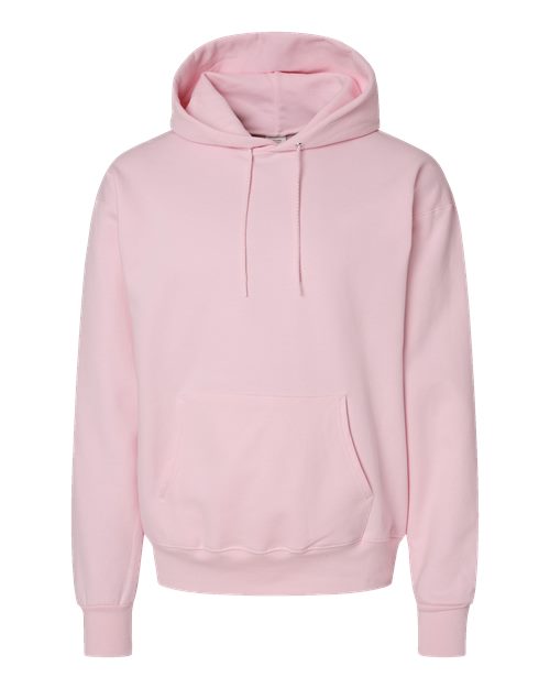 Hanes F170 Ultimate Cotton Hooded Sweatshirt - Pale Pink - flat front