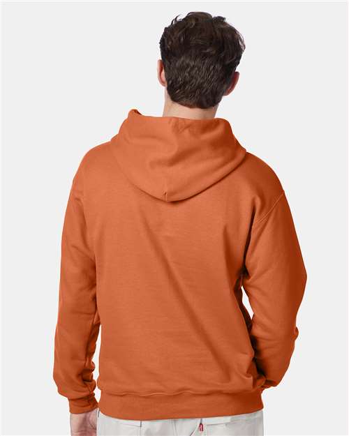 Hanes F170 Ultimate Cotton Hooded Sweatshirt - Pumpkin - model back
