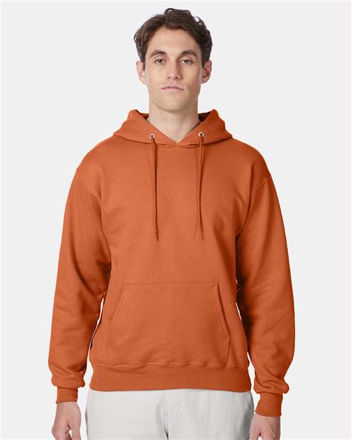 Hanes F170 Ultimate Cotton Hooded Sweatshirt - Pumpkin - model front