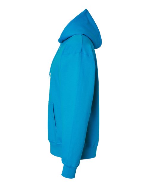Hanes F170 Ultimate Cotton Hooded Sweatshirt - Teal - side