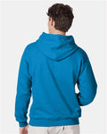 Hanes F170 Ultimate Cotton Hooded Sweatshirt - Teal - model back
