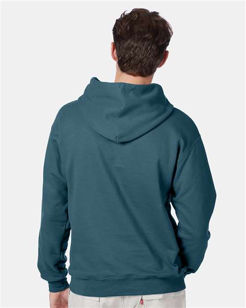 Hanes F170 Ultimate Cotton Hooded Sweatshirt - Cactus - model back