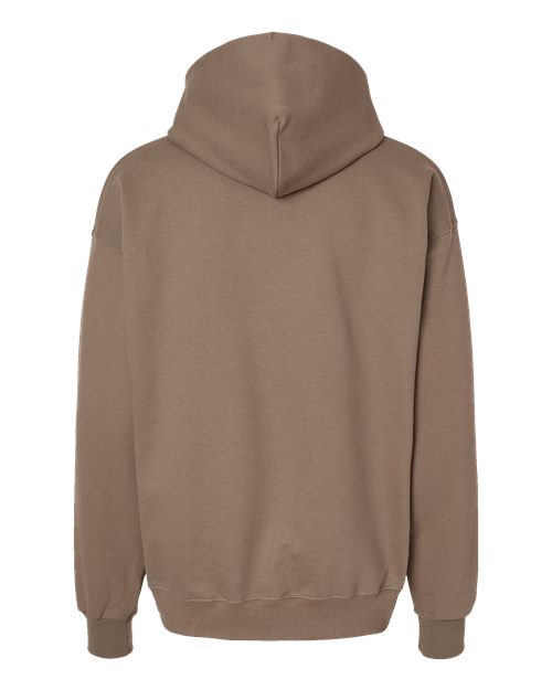 Hanes F170 Ultimate Cotton Hooded Sweatshirt - Pebble - back