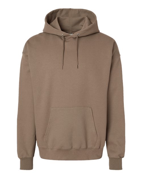Hanes F170 Ultimate Cotton Hooded Sweatshirt - Pebble - flat front