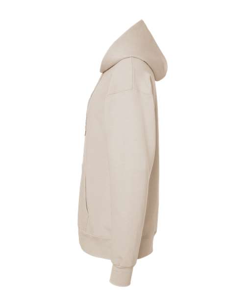 Hanes F170 Ultimate Cotton Hooded Sweatshirt - Sand - side