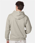 Hanes F170 Ultimate Cotton Hooded Sweatshirt - Sand - model back