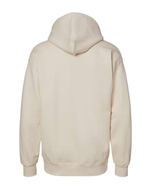 Hanes F170 Ultimate Cotton Hooded Sweatshirt - Natural - back