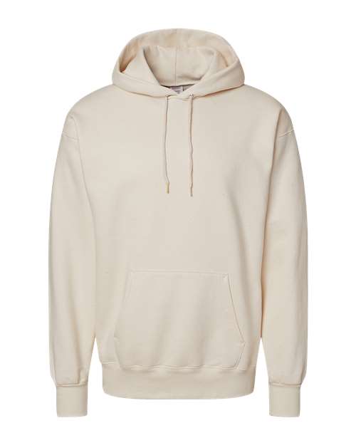 Hanes F170 Ultimate Cotton Hooded Sweatshirt - Natural - flat front