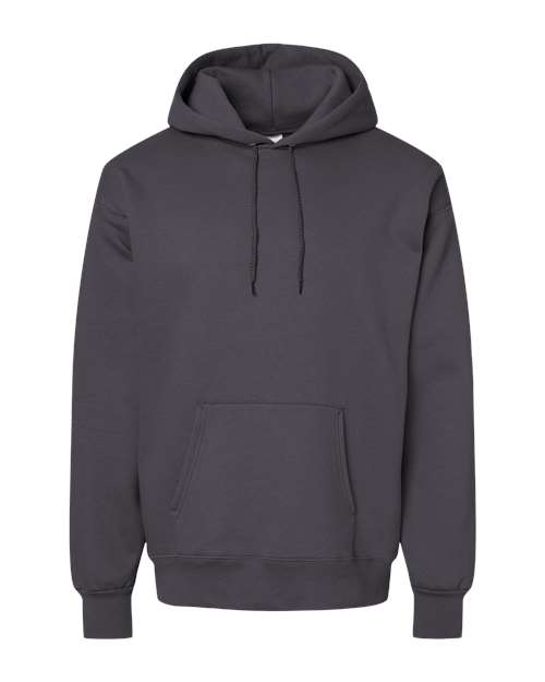 Hanes F170 Ultimate Cotton Hooded Sweatshirt - Smoke Grey - flat front