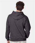 Hanes F170 Ultimate Cotton Hooded Sweatshirt - Smoke Grey - model back