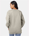 Hanes F260 Unisex Ultimate Cotton Crewneck Sweatshirt - Sand - model back