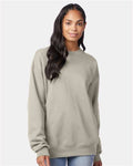 Hanes F260 Unisex Ultimate Cotton Crewneck Sweatshirt - Sand - model front