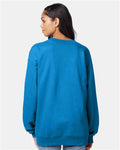 Hanes F260 Unisex Ultimate Cotton Crewneck Sweatshirt - Teal - model back