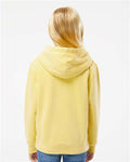 Independent Trading Co. PRM1500Y Youth Midweight Pigment-Dyed Hooded Sweatshirt - Pigment Yellow - model back