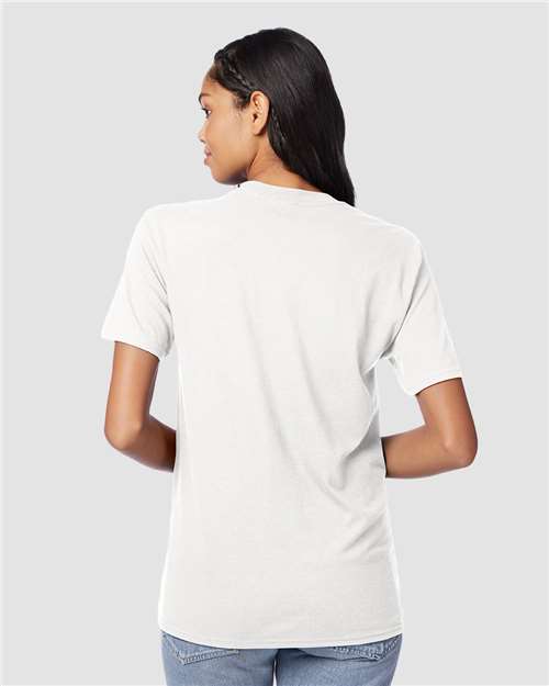 Hanes 42TB Perfect-T Triblend T-Shirt - Eco White - model back