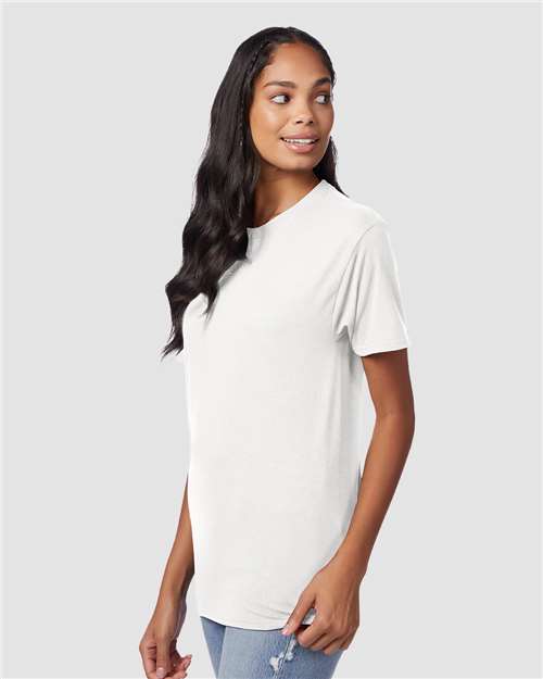 Hanes 42TB Perfect-T Triblend T-Shirt - Eco White - model side