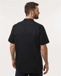Dickies S535 Men's Industrial Short Sleeve Work Shirt - Black - model back