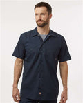 Dickies S535 Men's Industrial Short Sleeve Work Shirt - Dark Navy - model front