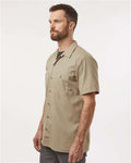 Dickies S535 Men's Industrial Short Sleeve Work Shirt - Desert Sand - model side