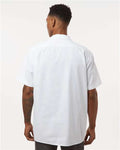 Dickies S535 Men's Industrial Short Sleeve Work Shirt - White - model back