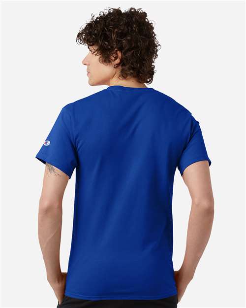 Champion T425 Unisex Classic T-Shirt - Athletic Royal - model back