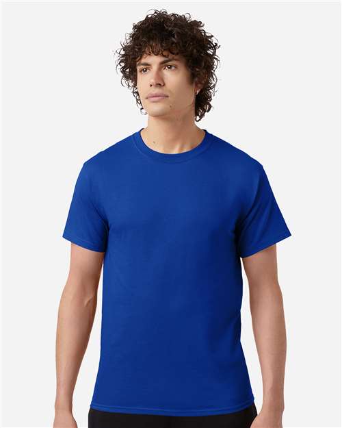 Champion T425 Unisex Classic T-Shirt - Athletic Royal - model front