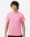 Champion T425 Unisex Classic T-Shirt - Pink Candy - model front