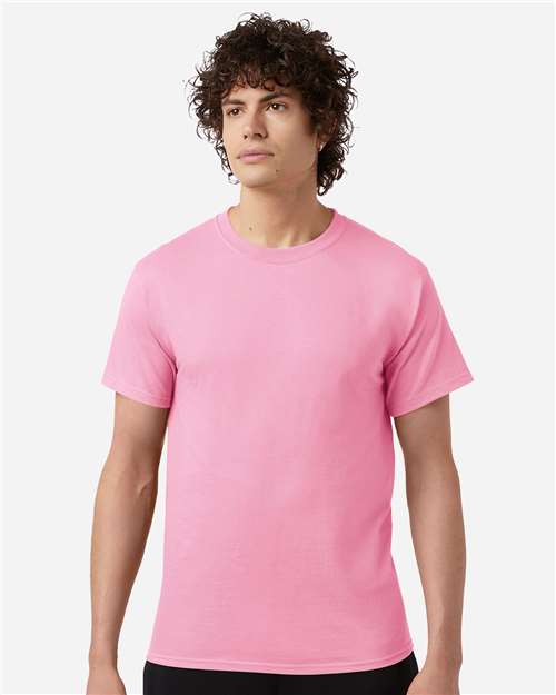 Champion T425 Unisex Classic T-Shirt - Pink Candy - model front