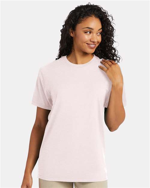 Hanes 4980 Perfect-T T-Shirt - Body Blush Heather - model front