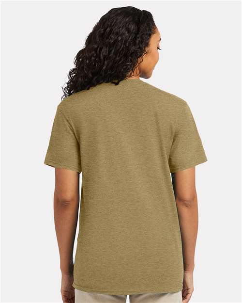 Hanes 4980 Perfect-T T-Shirt - Brown Sugar Heather - model back