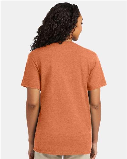 Hanes 4980 Perfect-T T-Shirt - Pumpkin Heather - model back