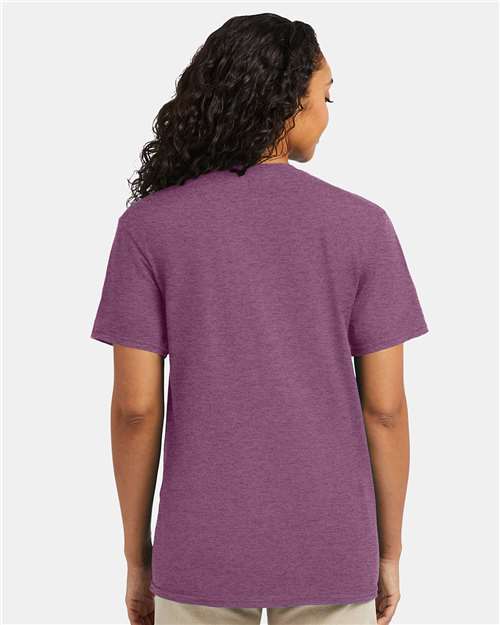 Hanes 4980 Perfect-T T-Shirt - Purple Rain Heather - model back