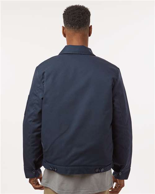 Dickies TJ55 Unisex Insulated Industrial Eisenhower Jacket - Dark Navy - model back