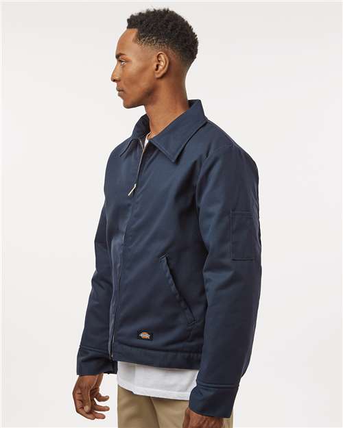 Dickies TJ55 Unisex Insulated Industrial Eisenhower Jacket - Dark Navy - model side