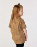 Rabbit Skins 3321 Toddler Fine Jersey Tee - Brown Leopard - model back