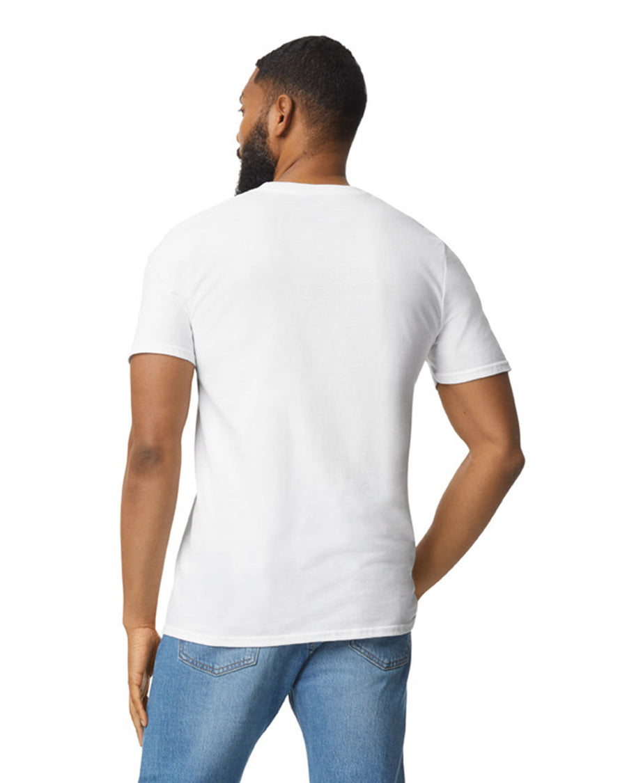 Gildan 980 Unisex Softstyle Lightweight T-Shirt - White - model back