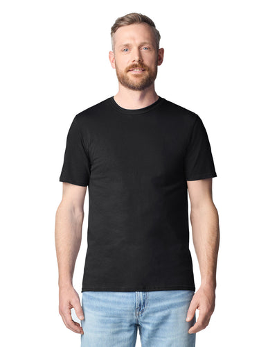 Gildan 980 Unisex Softstyle Lightweight T-Shirt - Black - model front