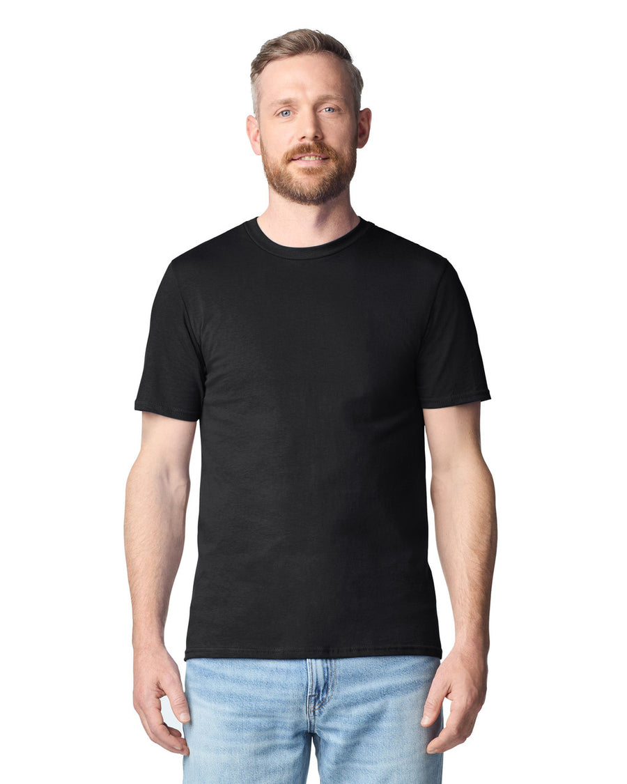Gildan 980 Unisex Softstyle Lightweight T-Shirt - Black - model front