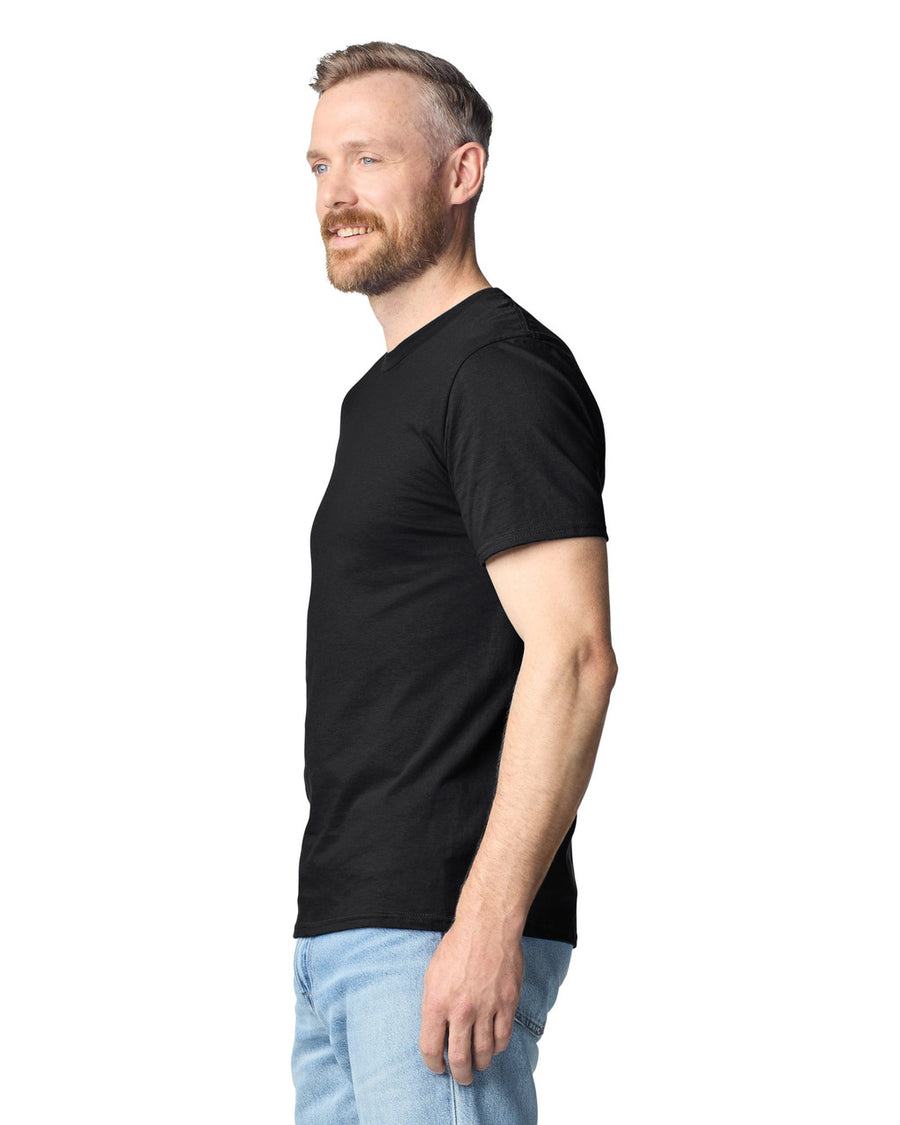 Gildan 980 Unisex Softstyle Lightweight T-Shirt - Black - model side