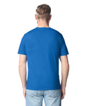 Gildan 980 Unisex Softstyle Lightweight T-Shirt - Royal Blue - model back
