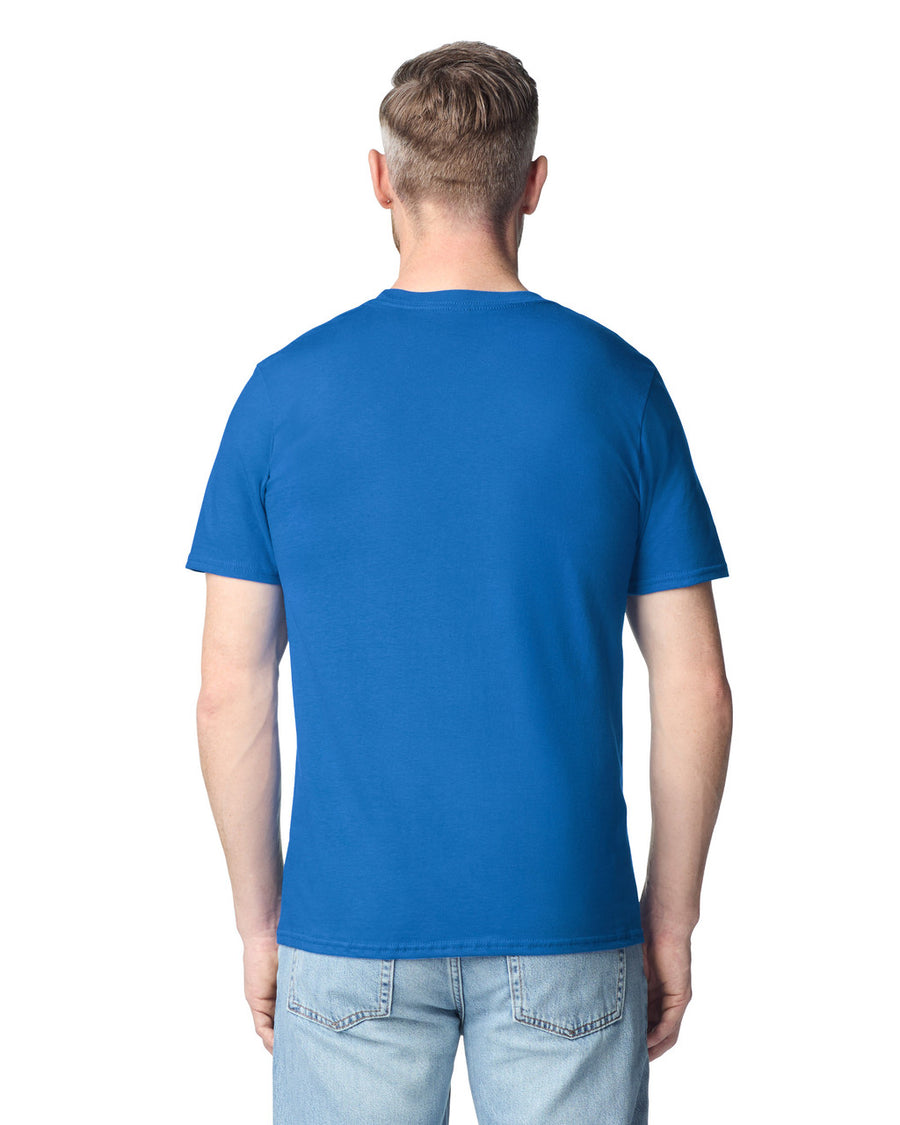 Gildan 980 Unisex Softstyle Lightweight T-Shirt - Royal Blue - model back