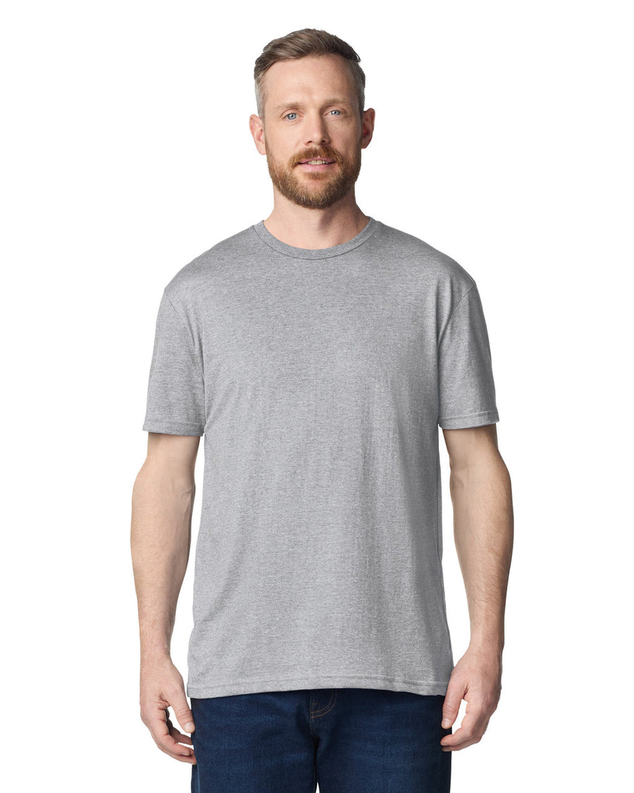 Gildan 980 Unisex Softstyle Lightweight T-Shirt - Heather Grey - model front