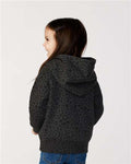 Rabbit Skins 3326 Toddler Pullover Fleece Hoodie - Black Leopard - model back
