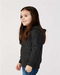 Rabbit Skins 3326 Toddler Pullover Fleece Hoodie - Black Leopard - model side