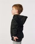 Rabbit Skins 3326 Toddler Pullover Fleece Hoodie - Storm Camo - model side