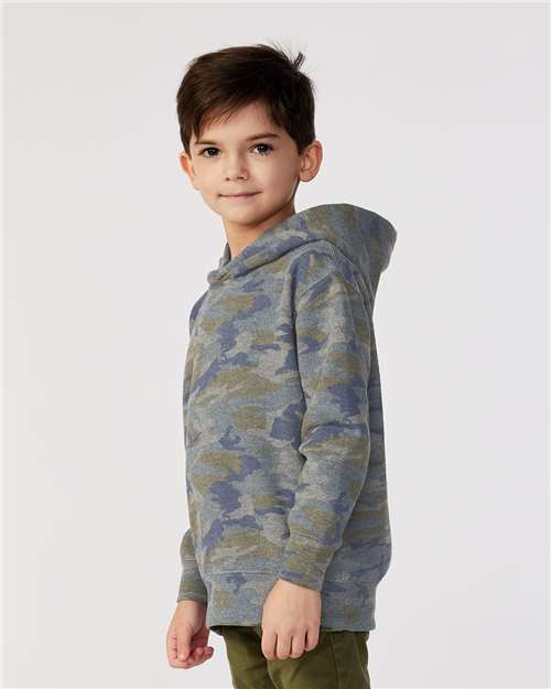 Rabbit Skins 3326 Toddler Pullover Fleece Hoodie - Vintage Camo - model side