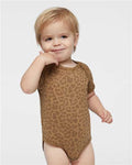 Rabbit Skins 4424 Infant Fine Jersey Bodysuit - Brown Leopard - model front