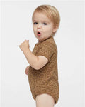 Rabbit Skins 4424 Infant Fine Jersey Bodysuit - Brown Leopard - model side