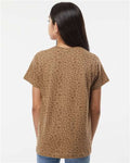 LAT 6101 Youth Fine Jersey Tee - Brown Leopard - model back